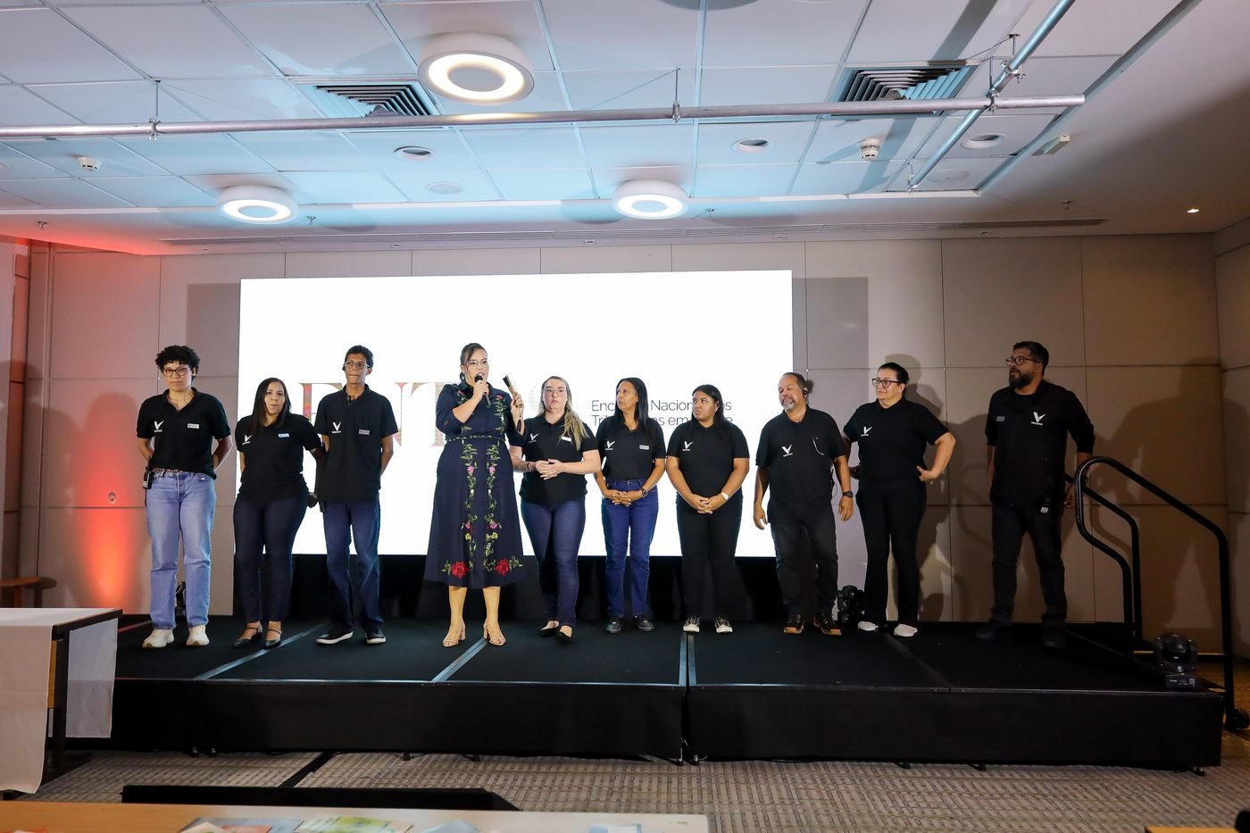 Equipe no palco